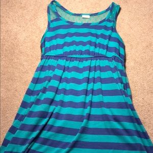 Blue striped dress